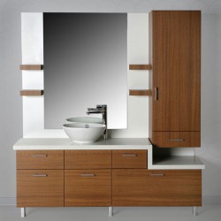 Ahşap Beyaz Banyo Dolabı